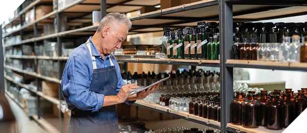 Owner conducting an inventory check